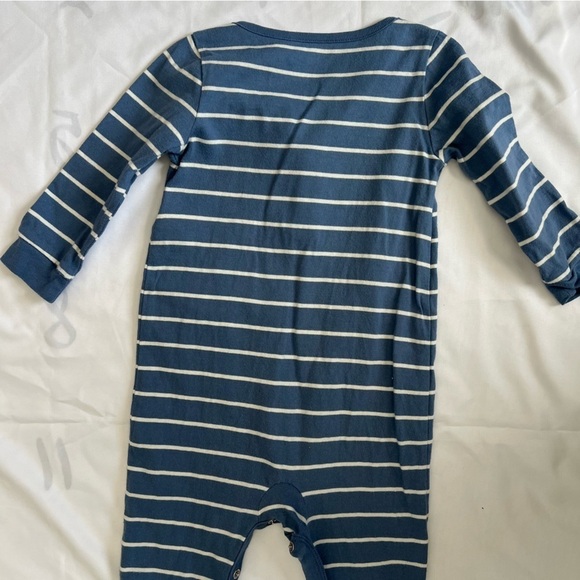 Baby Gap Blue and White Striped Kids Long Sleeve One Piece Size 12-18 Months - Picture 11 of 13